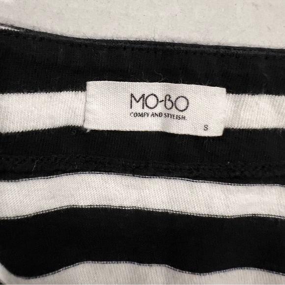 Mo/Bo Comfy&Stylish Women Small Navy Striped Sheath Dress Cap Sleeve 100% Cotton - Picture 6 of 10